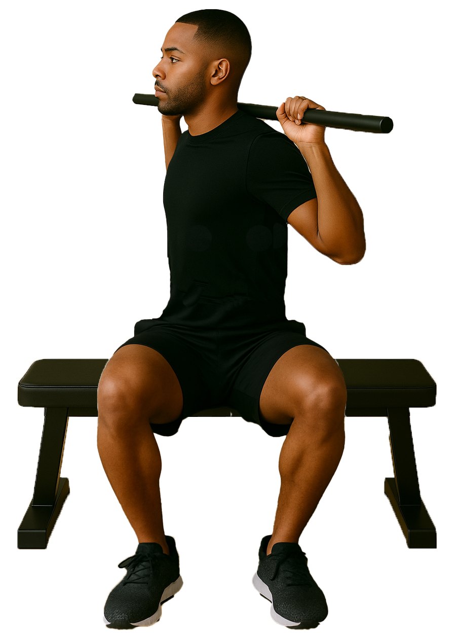 Seated twist, working position.